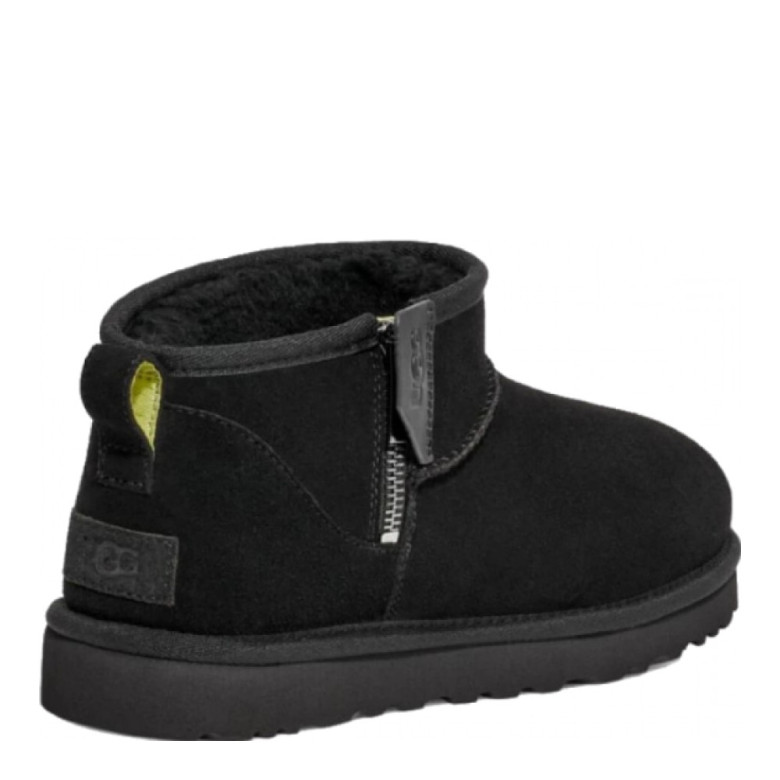 UGG Men's Classic Ultra Mini Zip Boot Black