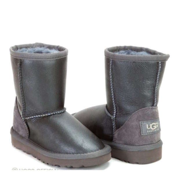 UGG KIDS Classic Short Metallic Grey