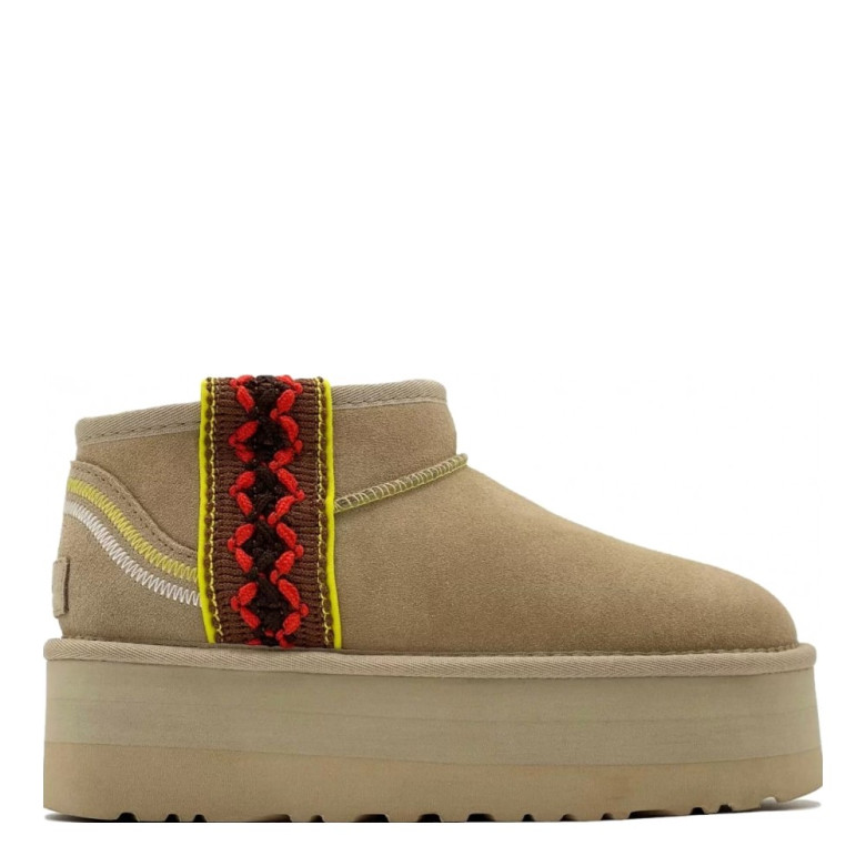 UGG Classic Ultra Mini Braid Platform Sand