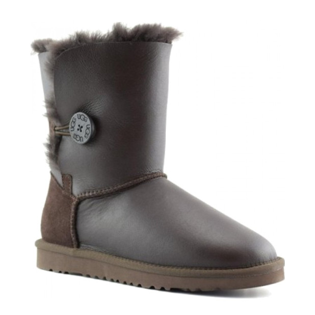 UGG Bailey Button Metallic Chocolate