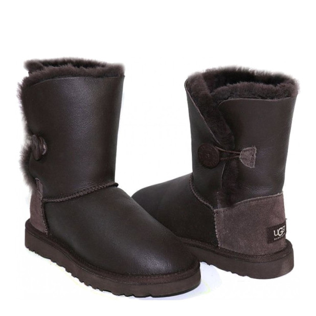 UGG Bailey Button Metallic Chocolate
