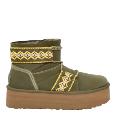 Classic Mini Braid Platform Khaki