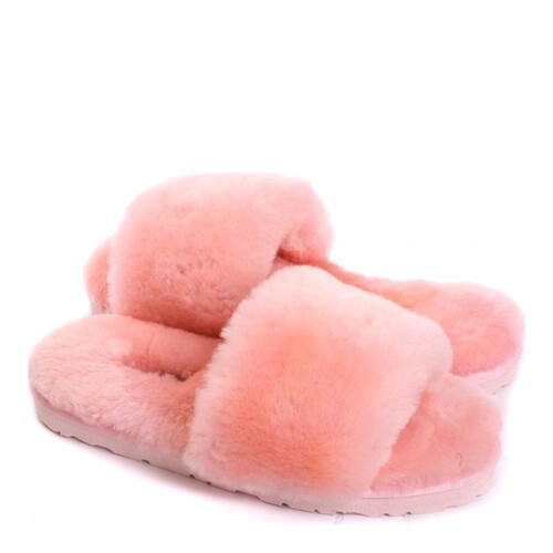 Fluff Slide Slippers Pink