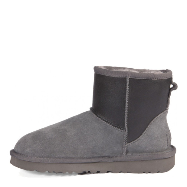 UGG Classic Mini Rubber Logo Grey Black