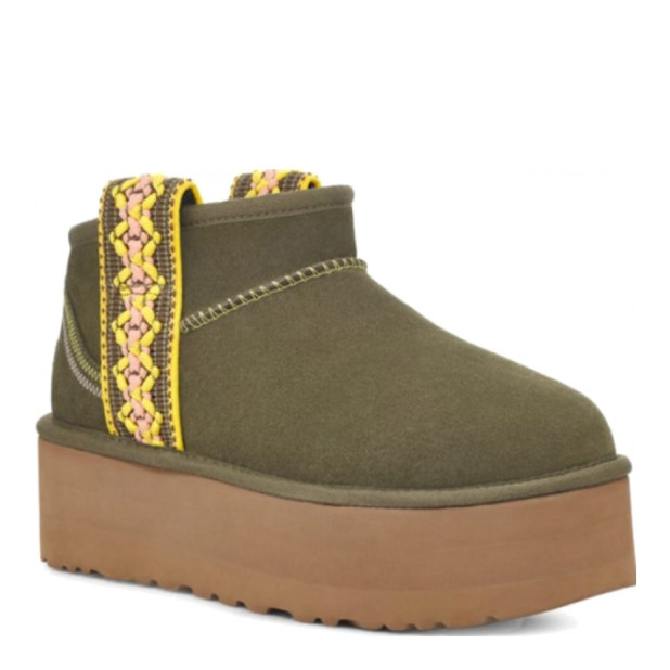 UGG Classic Ultra Mini Braid Platform Burnt Olive