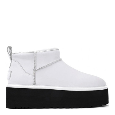 Classic Ultra Mini Platform Leather White