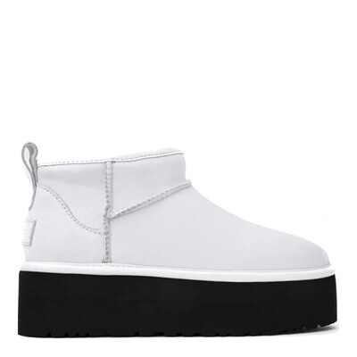 Classic Ultra Mini Platform Leather White