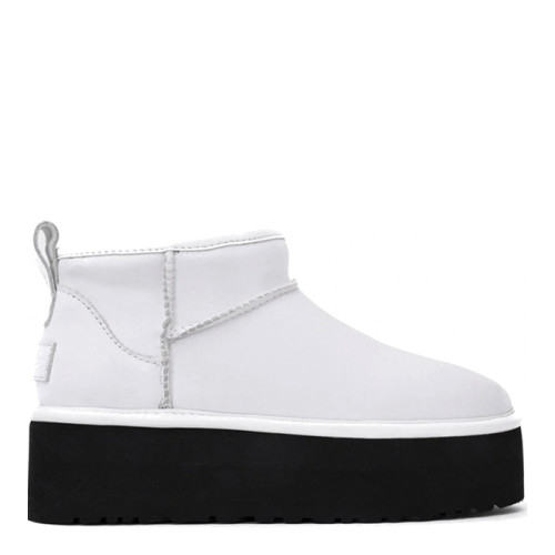 Classic Ultra Mini Platform Leather White