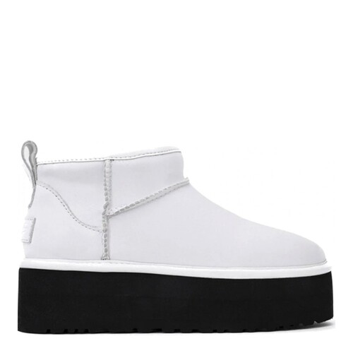 Classic Ultra Mini Platform Leather White