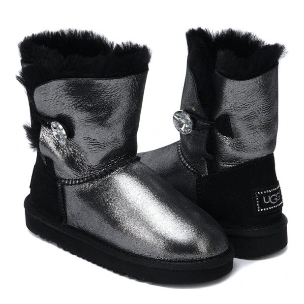 UGG Kids Bailey Button I Do Black