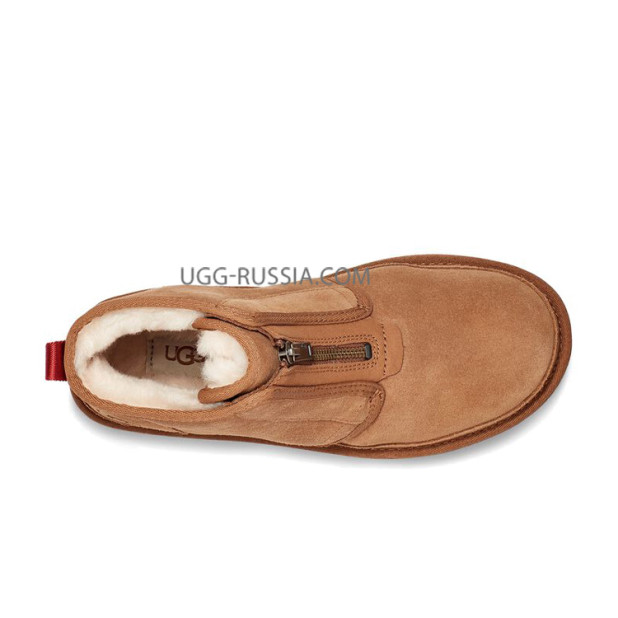 UGG Neumel Platform Zip Suede Chestnut 