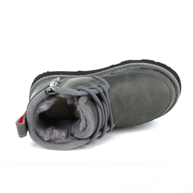 UGG KIDS Classic Neumel II ZIP Leather Grey