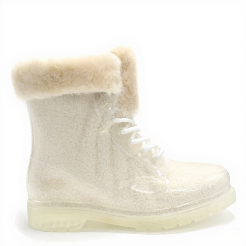 Chunky Clear Boot White